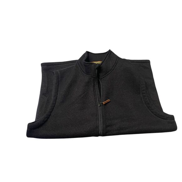 Smartwool Vest Hudson Trail Fleece Wool Blend Zip Outdoors Black Men L - Picture 2 of 7
